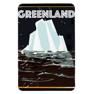 Imán Poster de viajes de cosecha de Groenlandia
