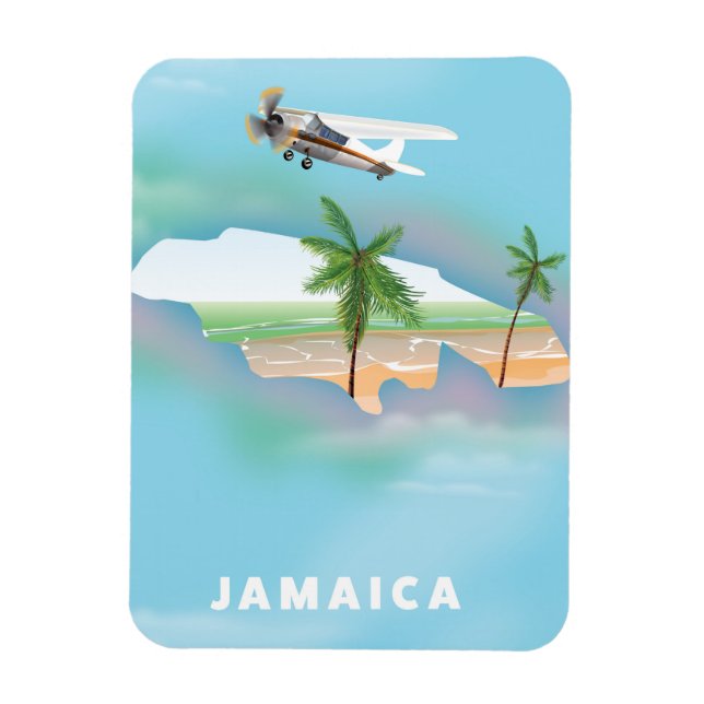 Imán Poster de viajes de Jamaica Vintage (Vertical)