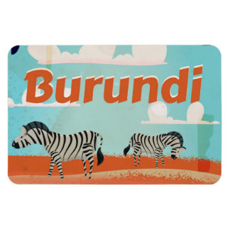 Imán Poster de viajes de la cosecha de Burundi