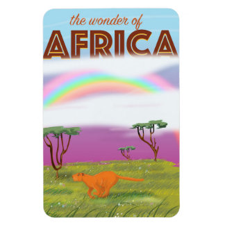 Imán Poster de viajes de la época de África