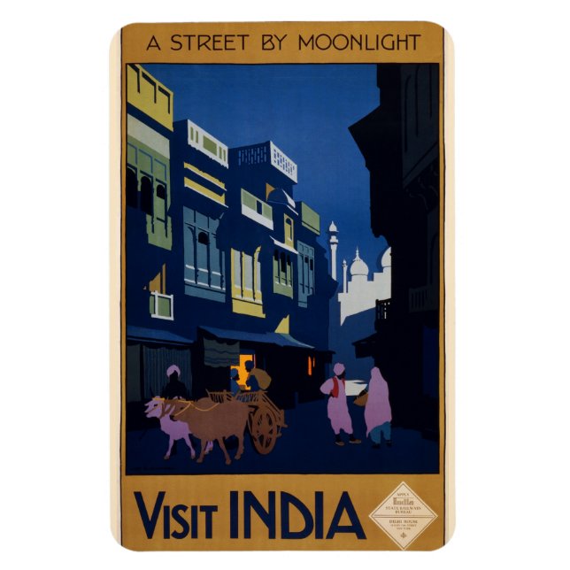 Imán Poster de viajes de la India (Vertical)
