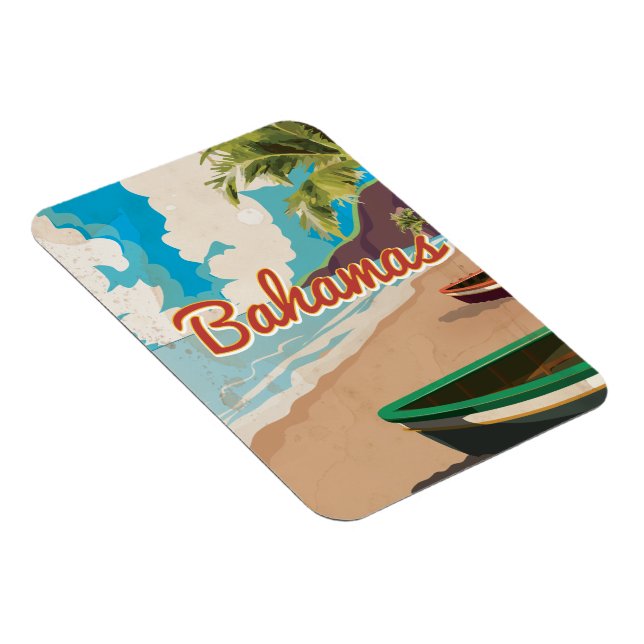 Imán Poster de Viajes de las Bahamas. (Lado Derecho)