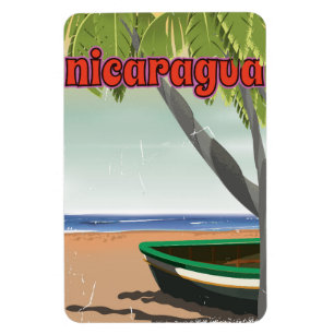Imán Poster de viajes de Nicaragua.