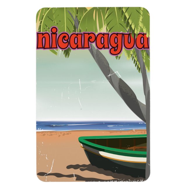 Imán Poster de viajes de Nicaragua. (Vertical)