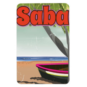 Imán Poster de viajes de Saba.