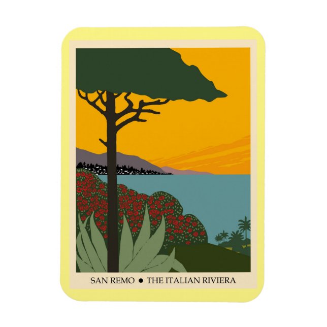 Imán Poster de Viajes de San Remo de Italia (Vertical)