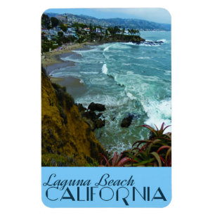 Imán Poster de Viajes de Vintage de Laguna Beach Califo