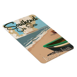 Imán Poster de viajes por el mar