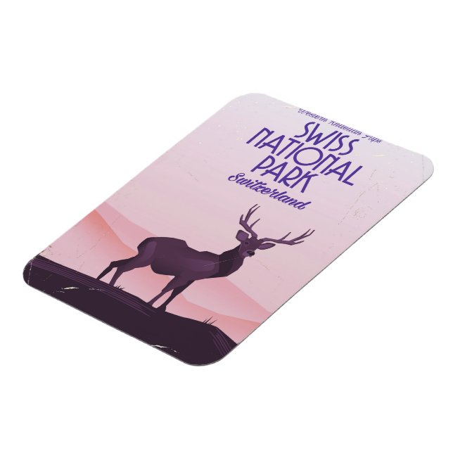 Imán Poster de viajes por el parque nacional suizo (Lado Izquierdo)