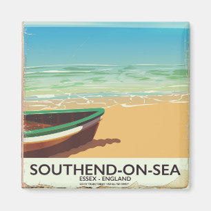 Imán Poster de viajes Southend-on-Sea, Essex Vintage