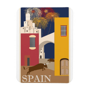 Imán Poster de viajes vintage de España