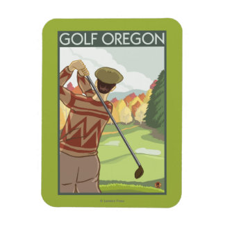 Imán Poster de Viajes Vintage de la escena de OregonGol