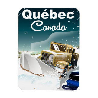 Imán Poster de viajes vintage de Québec Canada