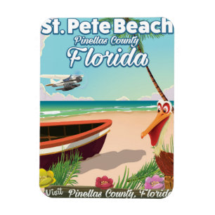 Imán Poster de viajes vintage de St. Pete Beach Florida