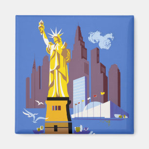 Imán Poster De Viajes Vintage Para Allegheny Airlines