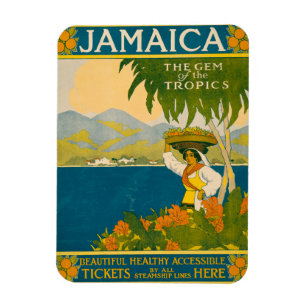 Imán Poster De Viajes Vintage Para Jamaica