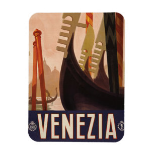 Imán Poster De Viajes Vintage Que Muestra Un Canal En V