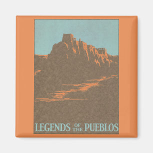 Imán Poster de Viajes Vintage, Taos Pueblos, Nuevo Méxi
