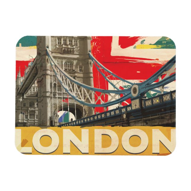 Imán Poster de Vintage London (Horizontal)
