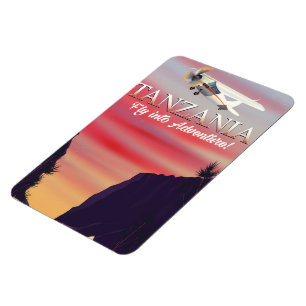 Imán Poster de vuelo africano de Tanzania
