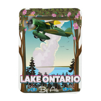Imán Poster de vuelo norteamericano en el lago Ontario