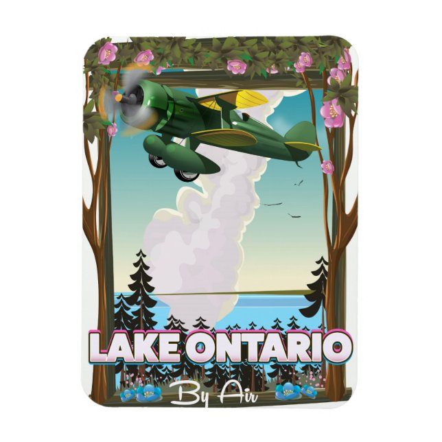 Imán Poster de vuelo norteamericano en el lago Ontario (Vertical)