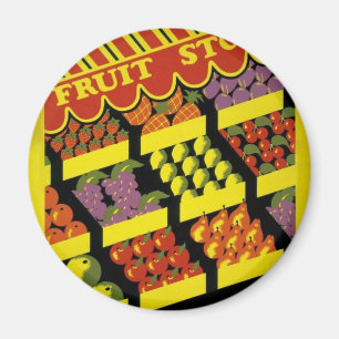 Imán Poster de WPA del almacén de la fruta -