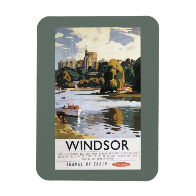 Imán Poster del Castillo del Támesis de Windsor en los  (Vertical)