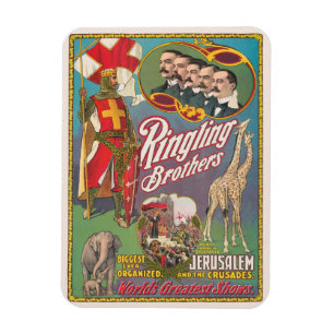 Imán Poster del circo de los hermanos de la ringling de