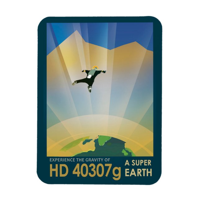 Imán Poster Del Espacio Retro-La Gravedad De Una SuperT (Vertical)