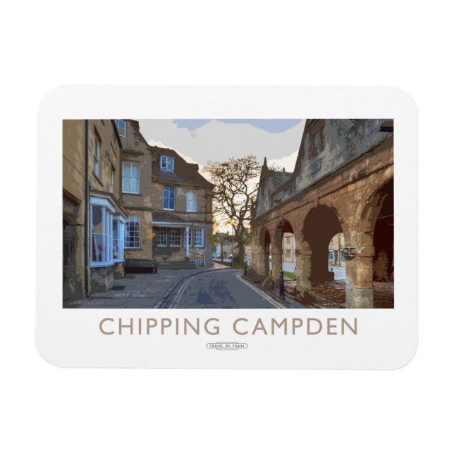 Imán Poster del ferrocarril de Chipping Campden (Horizontal)