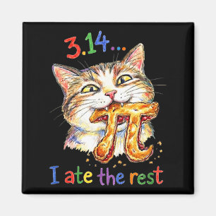 Imán Póster del menú de pastel divertido del Día de Pi 