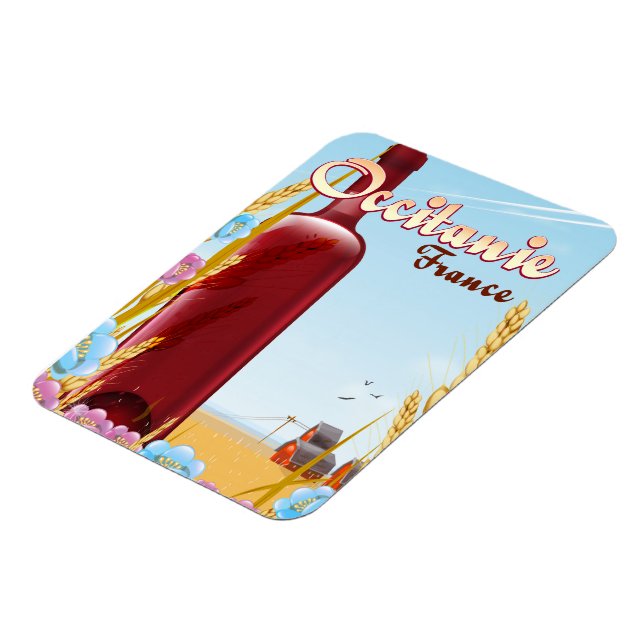 Imán Poster del paisaje agrícola de Occitanie France (Lado Izquierdo)