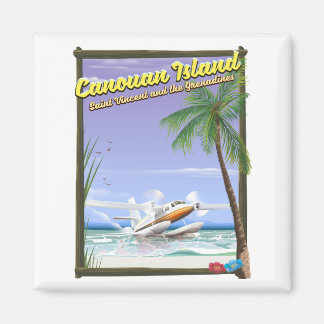 Imán Poster del paraíso caribeño, canouense.