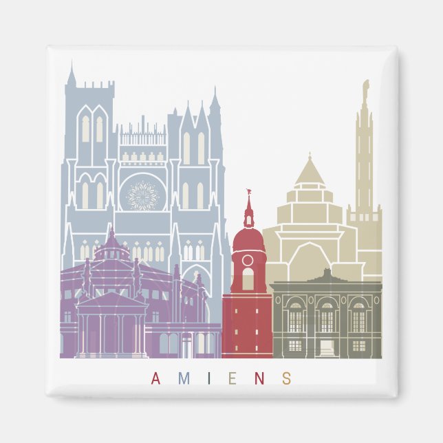 Imán Poster del perfil de Amiens (Frente)