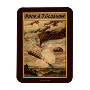 Imán Poster del teatro del circo del globo del aire