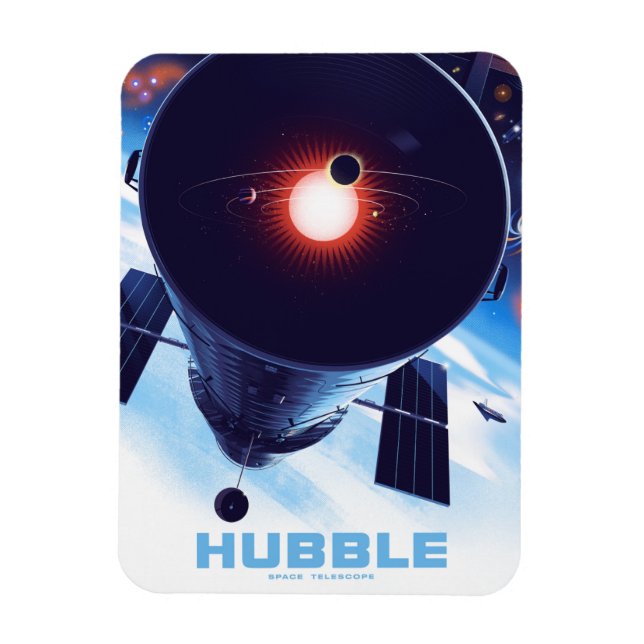 Imán Poster del telescopio espacial Hubble. (Vertical)