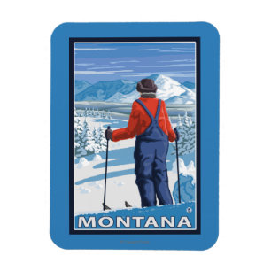 Imán Poster del viaje de AdmiringMontanaVintage del