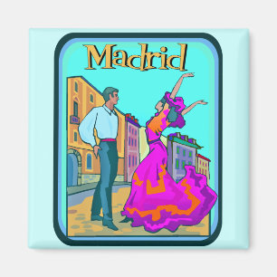 Imán Poster del viaje de Madrid