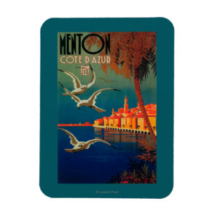 Imán Poster del viaje de riviera francesa # 1
