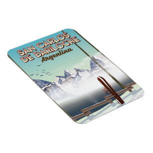Imán Poster del viaje de San Carlos de Bariloche Ski