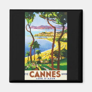 Imán Poster del viaje del francés de Cannes Cote d'Azu