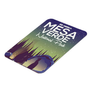 Imán Poster del viaje del parque nacional del Mesa que