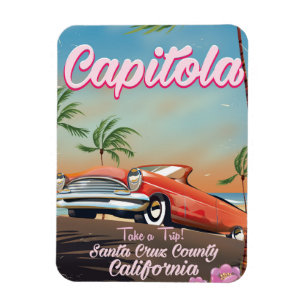 Imán Poster del viaje del vintage de Capitola