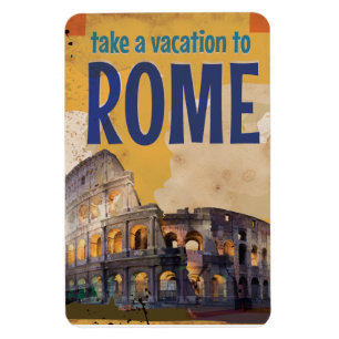 Imán Poster del viaje del vintage de Roma