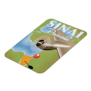 Imán Poster del viaje del vuelo de la península del