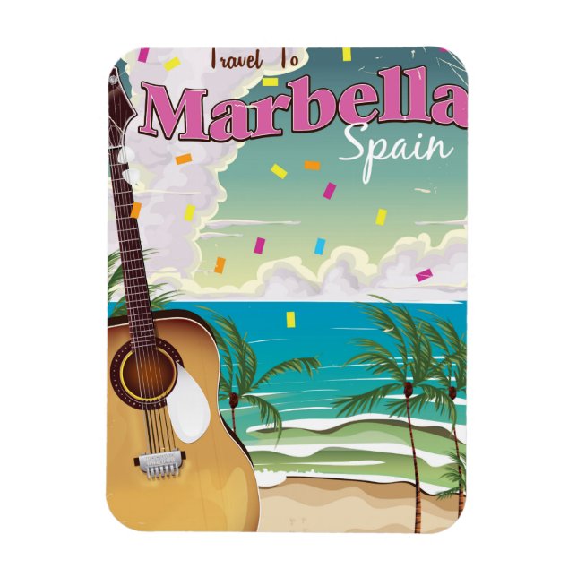 Imán Poster español de vacaciones de Marbella (Vertical)