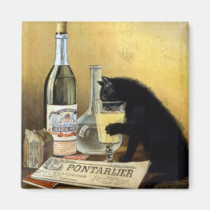 Imán poster francés retro "absinte de los burgueses"