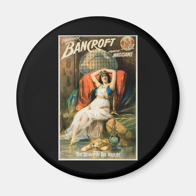 Imán Póster Mágico Antiguo, Mago Frederick Bancroft (Frente)