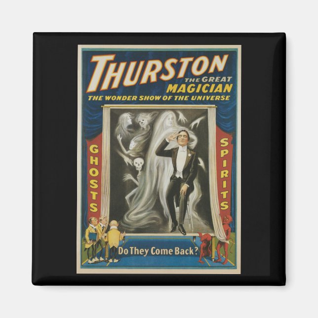 Imán Póster Mágico Antiguo, Thurston, El Gran Mago (Frente)